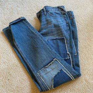 Woman’s free people patch jeans